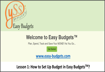 Setting Up First Budget in Easy Budgets Application